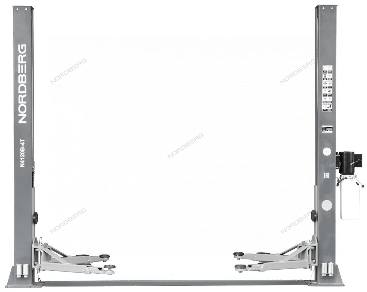 Подъемник двухстоечный 4 т, 380 В, серый NORDBERG N4120B-4G_220 — Фото 1